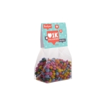 Cioccolatini colorati tipo Smarties in sacchetto da 100g con etichetta color trasparente