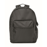 Zaini porta pc personalizzati da 15'' in poliestere RPET 300D color nero ottava vista