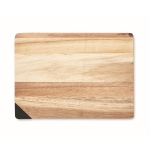 Tagliere rettangolare in legno di acacia con affilalame su un angolo color legno settima vista