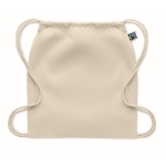 Zainetto in cotone equosolidale da 180 gr/m² Thin FairTrade color beige seconda vista