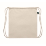 Zainetto in cotone equosolidale da 180 gr/m² Thin FairTrade color beige terza vista