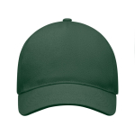 Cappello a 5 pannelli in twill pesante spazzolato di cotone 260 g/m² color verde scuro