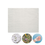 Set di 10 braccialetti per eventi in carta riciclata con semi di fiori color bianco seconda vista