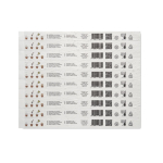 Set di 10 braccialetti per eventi in carta riciclata con semi di fiori color bianco