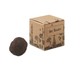 Kit per la coltivazione di fiori per api in scatola di cartone color beige