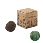 Kit per la coltivazione di fiori per api in scatola di cartone color beige