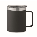 Tazza a doppia parete in acciaio inossidabile riciclato da 300ml color nero