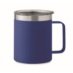 Tazza a doppia parete in acciaio inossidabile riciclato da 300ml color blu