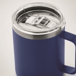Tazza a doppia parete in acciaio inossidabile riciclato da 300ml color blu seconda vista fotografica
