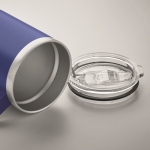 Tazza a doppia parete in acciaio inossidabile riciclato da 300ml color blu terza vista fotografica