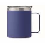 Tazza a doppia parete in acciaio inossidabile riciclato da 300ml color blu quinta vista