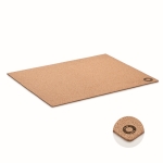Tovaglietta in sughero rettangolare 40x30 cm dallo spessore di 3 mm color beige