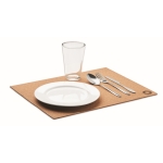Tovaglietta in sughero rettangolare 40x30 cm dallo spessore di 3 mm color beige seconda vista