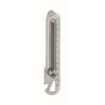 Taglierino multiuso in acciaio inox con 8 lame in acciaio al carbonio color argento opaco