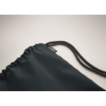 Zainetto a sacca in poliestere 300D RPET con piccola tasca laterale quinta vista fotografica