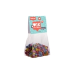 Cioccolatini tipo Smarties in bustina con etichetta personalizzata 50g color trasparente