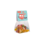 Caramelle di gelatina Jelly Beans in bustina trasparente con logo 50g color trasparente