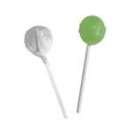 Lecca lecca alla frutta rotondo personalizzabile in quadricromia color menta