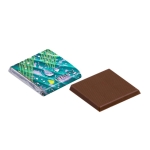 Cioccolatini belga al latte quadrati da 4,5 g personalizzabili color bianco