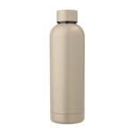 Borraccia termica in acciaio inox riciclato con logo da 500ml color beige prima vista