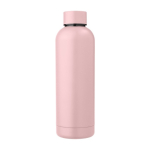 Borraccia termica in acciaio inox riciclato con logo da 500ml color rosa pastello prima vista