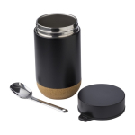 Barattolo da 400ml in acciaio con fondo in sughero e cucchiaio ToGo prima vista