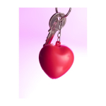 Portachiavi antistress personalizzato a forma di cuore rosso Lovelt prima vista