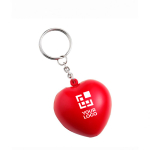 Portachiavi antistress personalizzato a forma di cuore rosso Lovelt vista area di stampa