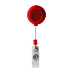 Porta badge personalizzato allungabile in colori trasparenti color rosso prima vista