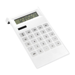Calcolatrice promozionale in ABS a 8 cifre con tasti antiscivolo color bianco terza vista