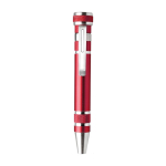 Ciacciavite promozionale a penna 8 punte colori vivaci Metalpen color rosso prima vista