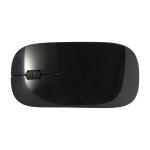 Mouse wireless antibatterico personalizzabile con stampa a colori color nero prima vista
