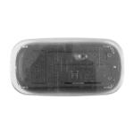 Mouse wireless antibatterico personalizzabile con stampa a colori color nero terza vista