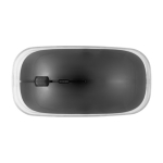 Mouse wireless antibatterico personalizzabile con stampa a colori color nero settima vista