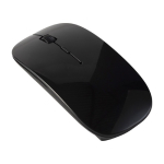 Mouse wireless antibatterico personalizzabile con stampa a colori color nero ottava vista