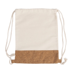Zainetto a sacca manici lunghi base in sughero e copro 160g/m² Corizza color beige seconda vista