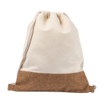 Zainetto a sacca manici lunghi base in sughero e copro 160g/m² Corizza color beige quinta vista