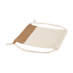 Zainetto a sacca manici lunghi base in sughero e copro 160g/m² Corizza color beige sesta vista