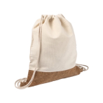 Zainetto a sacca manici lunghi base in sughero e copro 160g/m² Corizza color beige ottava vista