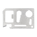 Attrezzo promozionale multifunzione a tessera in custodia ToolCard color nero prima vista