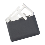 Attrezzo promozionale multifunzione a tessera in custodia ToolCard color nero quinta vista