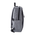 Zaino executive in poliestere per laptop con USB 15'' Activewear color grigio terza vista