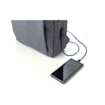 Zaino executive in poliestere per laptop con USB 15'' Activewear color grigio sesta vista