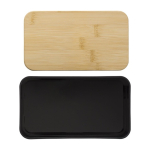 Portapranzo doppio con divisorio interno e posate da 800ml Duo Compact color nero prima vista