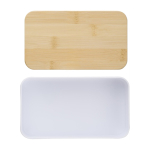 Portapranzo doppio con divisorio interno e posate da 800ml Duo Compact color bianco prima vista