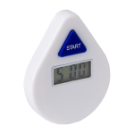 Timer da doccia di 5 minuti con ventosa per pubblicità color bianco seconda vista