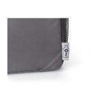 Zaino termico in poliestere riciclato 300D con doppia zip color grigio seconda vista
