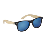 Occhiali da sole vintage stanghette bamboo lenti specchiate BeachWood color blu prima vista