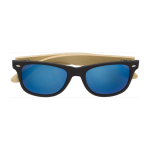 Occhiali da sole vintage stanghette bamboo lenti specchiate BeachWood color blu seconda vista