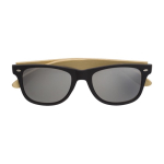 Occhiali da sole vintage stanghette bamboo lenti specchiate BeachWood color argento brillante prima vista